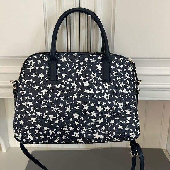 Kate Spade Brightwater Rachelle Stargazer Grainy Textured Vinyl Navy White - Picture 10 of 15